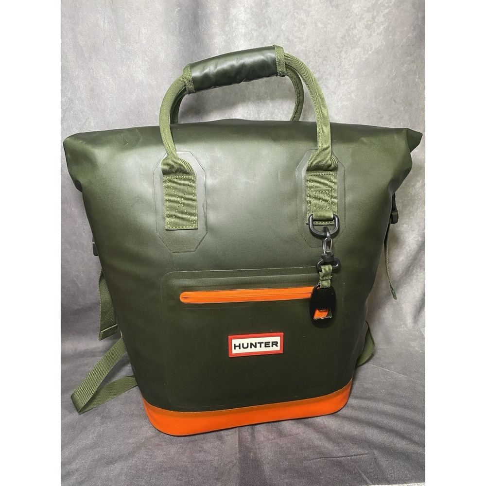 Hunter Target Roll Top Cooler Backpack Olive Green & Orange 20th Anniversary